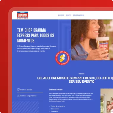 Site desenvolvido para Brahma Express Curitiba pela Agência Kanka