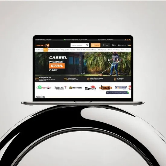 Versão para desktop do site Cassel, layout responsivo criado pela Agência Kanka