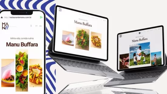 Site desenvolvido para Restaurante Manu pela Agência Kanka – imagem de capa